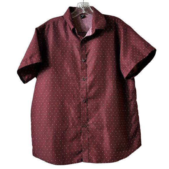 2/$15 Shein  Short Sleeve Button Front Shirt  M (2690)‎ - Picture 1 of 3